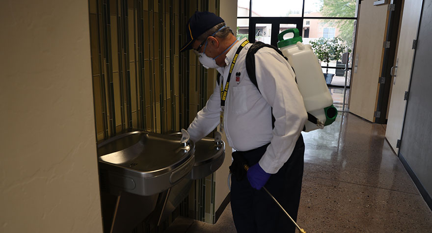Sanitizing Drinking Water Fountain