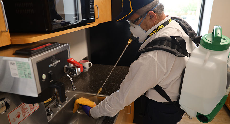 Preparing a Sanitizing Wipe