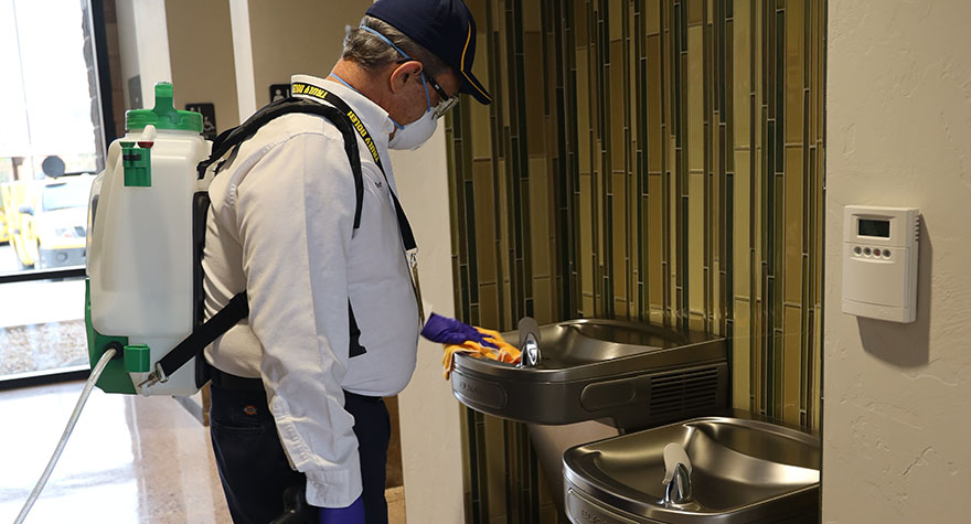 Sanitizing Drinking Water Fountain
